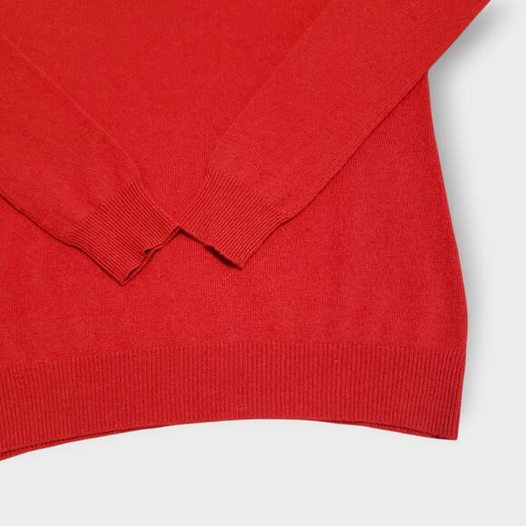 Theory Womens Cashmere Crewneck Sweater Red Sz P or XS Fall Winter Cozy Preppy - Picture 2 of 9